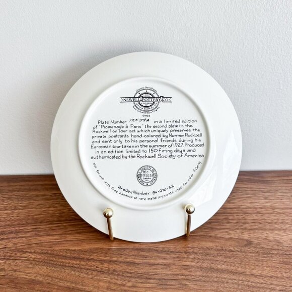 1982 Rockwell “Promenade à Paris” Collector Plate – Vintage Decor - Picture 3 of 4